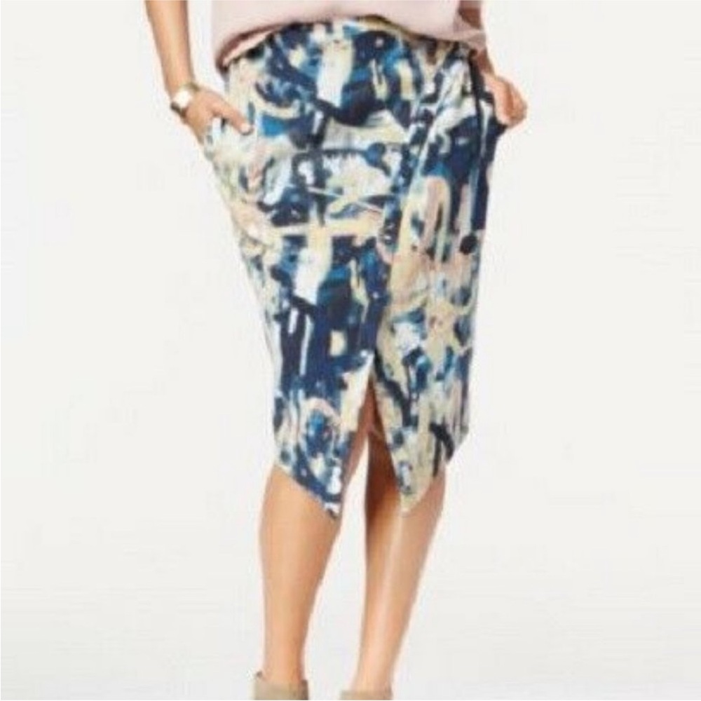 RACHEL Rachel‎ Roy Abstract Print Envelope Midi Skirt